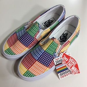 VANS Multicolor Slip On Sneakers Women Size 6